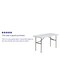 Flash Furniture 24 W, 48.25 L, 29 H, Metal, Plastic, Plastic: Polyethylene Top, Granite White 5-DAD-YCZ-122-2-GG - alternate 5